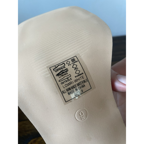 Azalea Wang NIB Square Toe Silver Rhinestone Ankle Wrap Heels Size 9 - Picture 7 of 9